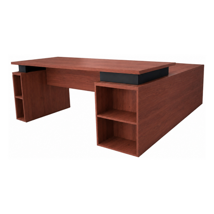Escritorio Directivo en L de 1.80m con Credenza, Gavetas y Archivero de 2 Cajones.