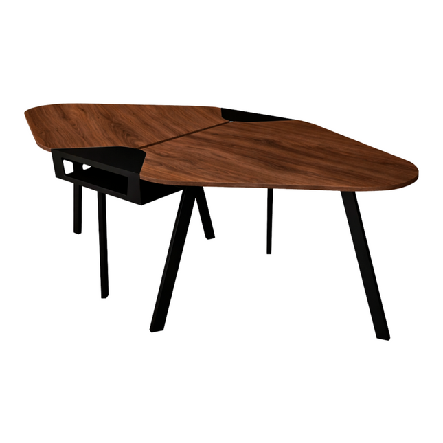 Mesa de Juntas Triangular Doble de 2.06m Armable para 4 personas