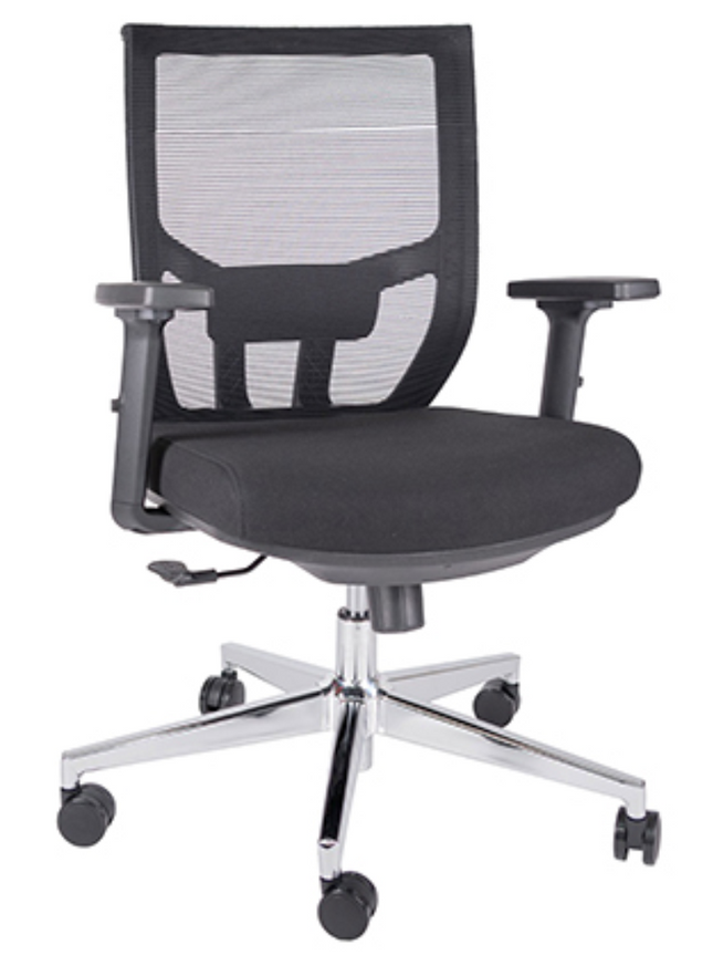Silla Ejecutiva con Respaldo en Malla. Modelo Aiko OHE-703 Negra