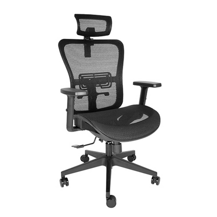 Silla Ejecutiva con Respaldo en Malla y Cabecera. Modelo Draco OHE-605