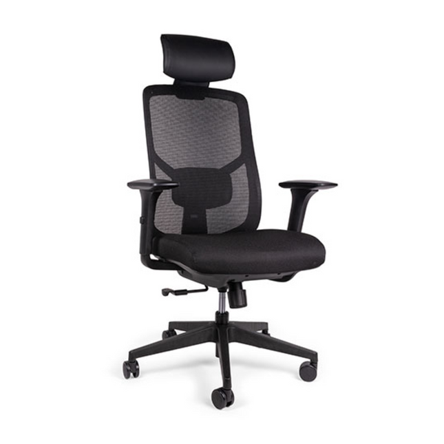 Silla Ejecutiva con Respaldo en Malla y Cabecera. Modelo Nebula OHE-133 Plus