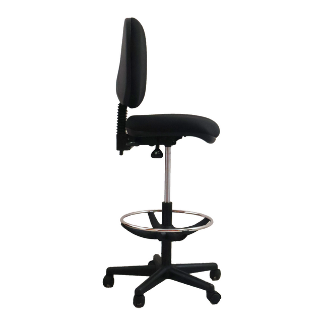 Silla Operativa Alta Tapizada con Descansapiés. Modelo Valter