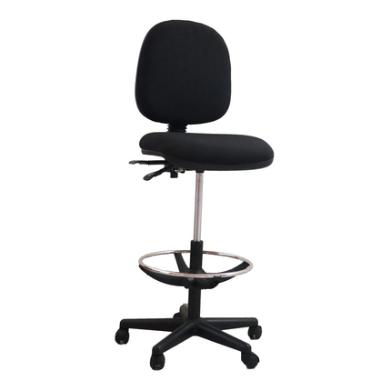 Silla Operativa Alta Tapizada con Descansapiés. Modelo Valter