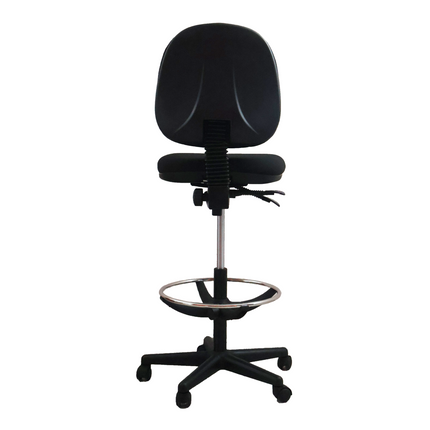 Silla Operativa Alta Tapizada con Descansapiés. Modelo Valter