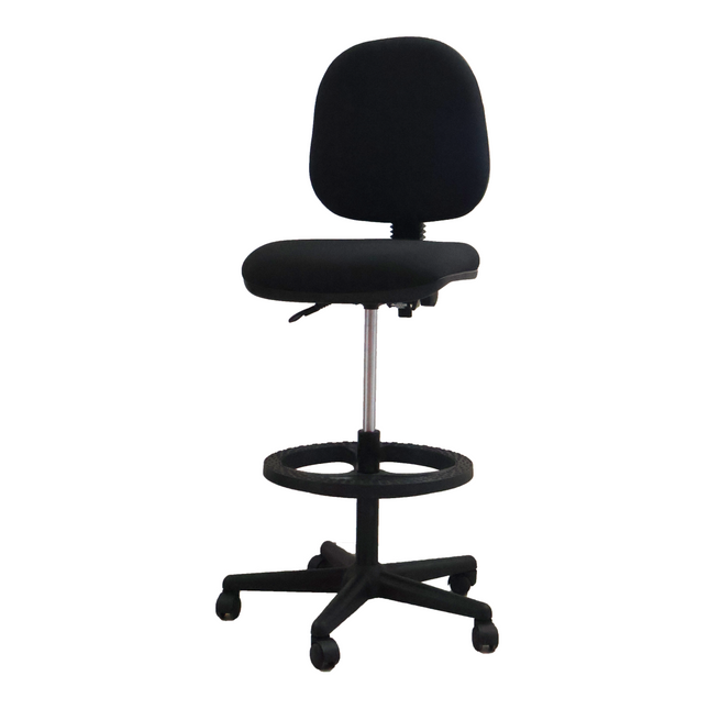 Silla Operativa Alta Tapizada con Descansapiés. Modelo Valter
