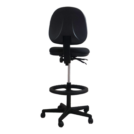 Silla Operativa Alta Tapizada con Descansapiés. Modelo Valter
