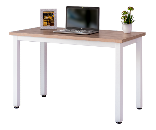 Mesa de trabajo de 120 x 60cm-Altura 75cm-Acero y Melamina gruesa de 28 mm-Mod. Quadro