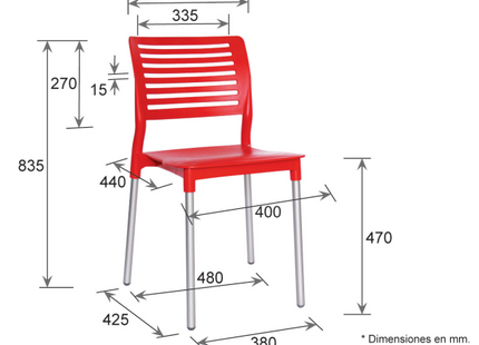Set Sillas Breeze OHV 69 Colores (5 Piezas)