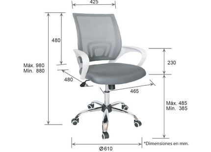 Silla Ejecutiva Ecochair Gris