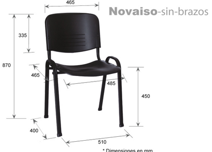 Silla de Visita Nova ISO Sin Brazos
