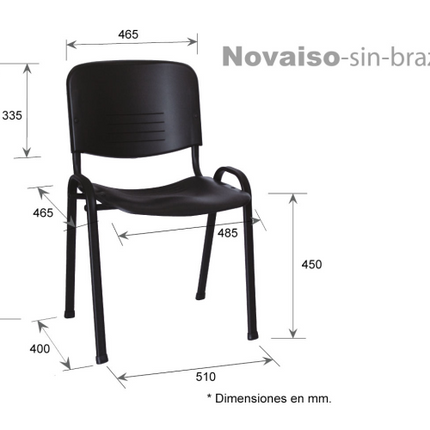 Silla de Visita Nova ISO Sin Brazos