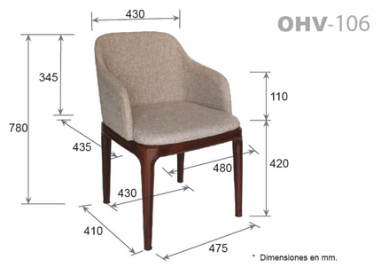 Juego de Sillas de Sala Blair OHV 106 (2 Piezas)