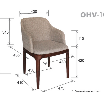 Juego de Sillas de Sala Blair OHV 106 (2 Piezas)