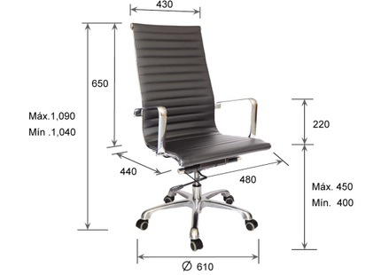 Silla Ejecutiva Goetz Alta OHE 205