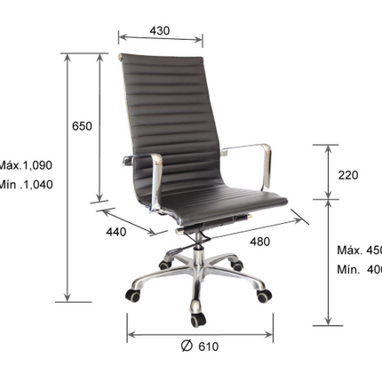 Silla Ejecutiva Goetz Alta OHE 205